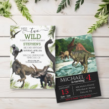 Dinosaur Birthday Party Invitation 