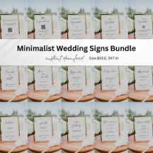 Minimalist Wedding Sign Bundle 