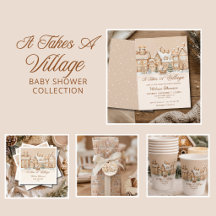 It Takes A Village Winter Gingerbread Baby Shower