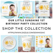 Our Little Sunshine 1st Birthday Party Collection