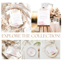 Pink Pumpkin Girl Floral Bow Baby Shower 