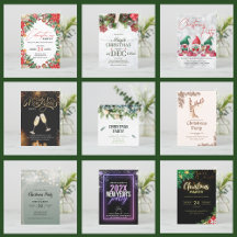 Invitations for Christmas and New Year