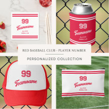 Red Baseball Club Custom Player & Team