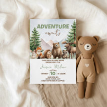 Adventure Awaits Woodland Baby Shower Collection