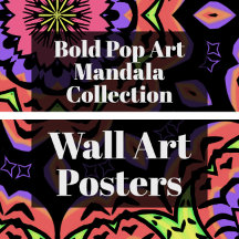Bold Pop Art Mandala Posters Wall Art