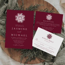 Simple Snowflake Wine Wedding Collection