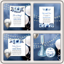 DUSTY BLUE BABY SHOWER collection