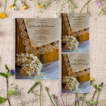 Country Lace and Flowers Wedding