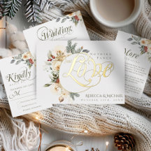 Nothing Fancy Just Love Winter Floral Wedding