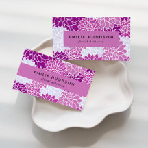 Purple Dahlia Business Cards Collection