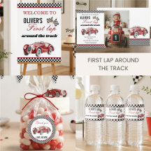 First Lap Around the Track Race Car 1st Birthday