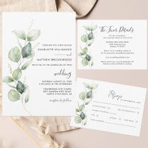 Eucalyptus Foliage Minimalist Wedding Suite