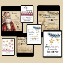 Winter Holiday Party Invitations for Celebrations