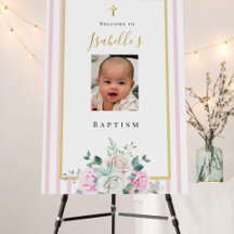 Elegant Pink Gold Baptism Collection