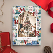 Christmas Festive House Pattern Holiday Collection