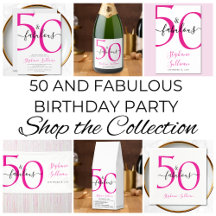 Minimal Modern Fifty and Fabulous Birthday 