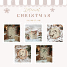 Rustic Deer Pine Berry Christmas Party