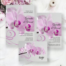 Pink Orchid Elegance Wedding Stationery
