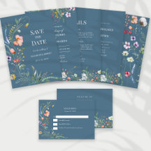 Dusty Blue Wildflower Meadow Wedding Collection