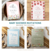 Modern Unique Baby Shower Invitations