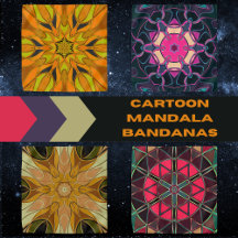 Cartoon Mandala Bandanas
