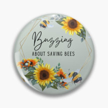 Save The BEES Buttons