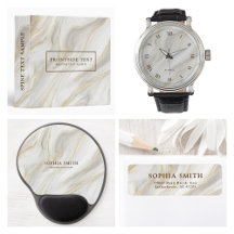 Elegant Marble Background Gold Glitter Simple Text