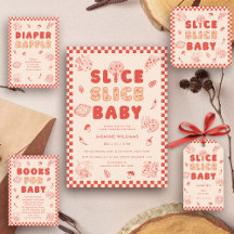 Slice Slice Baby Pizza Hand Drawn Baby Shower