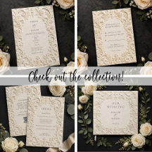 Elegant Floral Ivory Baroque Wedding Suite
