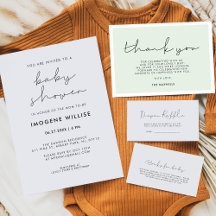 Minimalist handwritten Baby shower