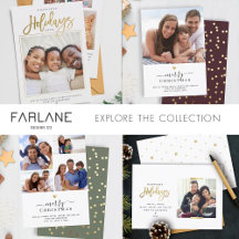 Modern Minimalist Gold Holiday Stationery