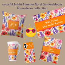 colorful Summer floral Garden bloom home decor
