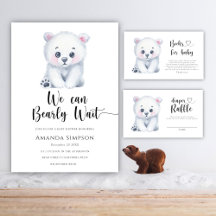 Polar baby bear baby shower