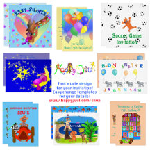 Invitations & Birthday Cards (poems)