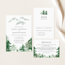 Watercolor Forest Woodland Wedding Collection