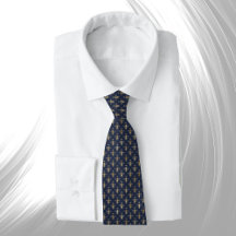 Navy Blue and Gold Ties ZG