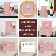 Elegant Chic Blush Pink Wine Themed Bridal Shower