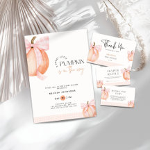 Pink Gingham Little Pumpkin Baby Shower Collection
