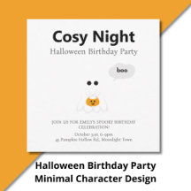 Halloween Birthday Party   Minimal Character Desig
