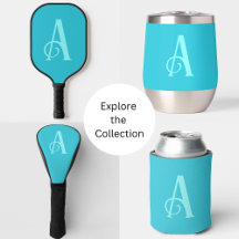 Monogram Modern Teal Home Sports Gifts Accessories