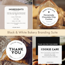 Minimal Black & White Cottage Food Branding Suite