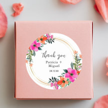 Thank You Wedding Stickers & Labels