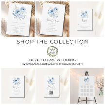 Elegant Blue Floral Wedding Suite