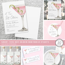 A Tini Bit Older Pink Cosmo Martini Birthday Party