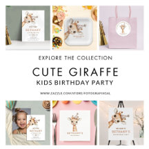 Cute Giraffe Kids Birthday Party