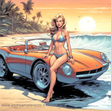 Girl with sports car