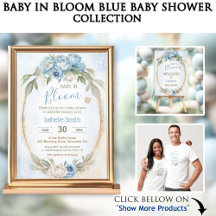 Baby In Bloom Blue Boy Baby Shower