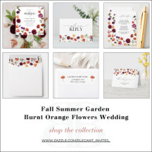 Fall Summer Garden Burnt Orange Flowers Wedding
