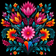 Floral Quinceanera Black Mexican Fiesta Collection