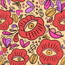 Abundance Lucky Eyes Floral Pattern Collection